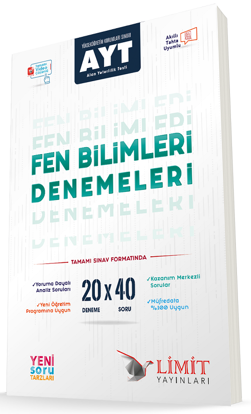 Limit YKS AYT Fen Bilimleri 20x40 Denemeleri Video Çözümlü Limit Yayınları