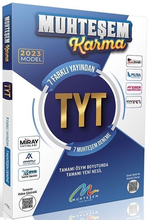 Muhteşem Karma 2023 YKS TYT 7 Farklı Yayın 7 Muhteşem Karma Deneme Muhteşem Yayınları