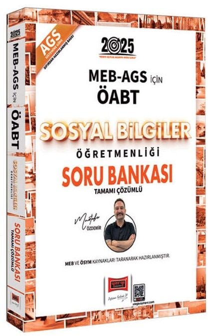 Yargı 2025 ÖABT MEB-AGS Sosyal Bilgiler Öğretmenliği Soru Bankası Çözümlü - Mustafa Özdemir Yargı Yayınları