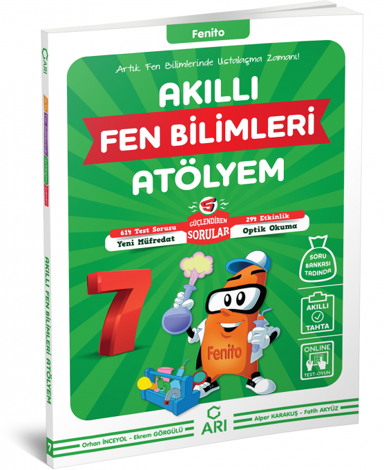 SÜPER FİYAT - Arı Yayınları 7. Sınıf Akıllı Fen Bilimleri Atölyem Fenito Arı Yayınları