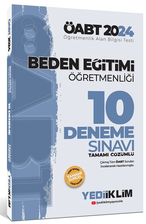 Yediiklim 2024 ÖABT Beden Eğitimi Öğretmenliği 10 Deneme Çözümlü Yediiklim Yayınları