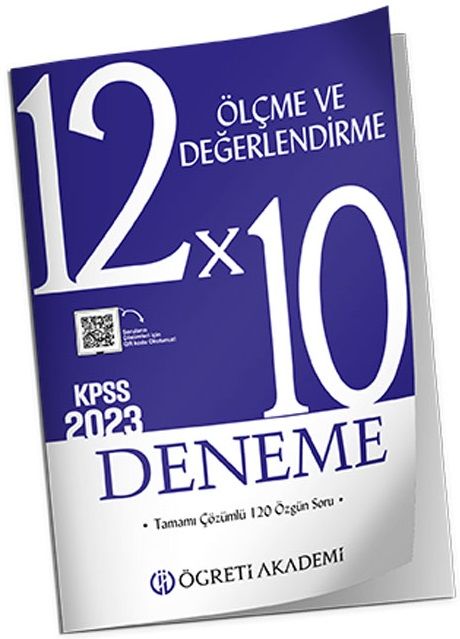 SÜPER FİYAT - Öğreti 2023 KPSS Eğitim Bilimleri Ölçme ve Değerlendirme 12x10 Deneme Çözümlü Öğreti Akademi