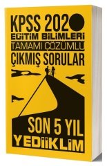 Yediiklim 2020 KPSS Eğitim Bilimleri Çıkmış Sorular Son 5 Yıl Çözümlü Yediiklim Yayınları