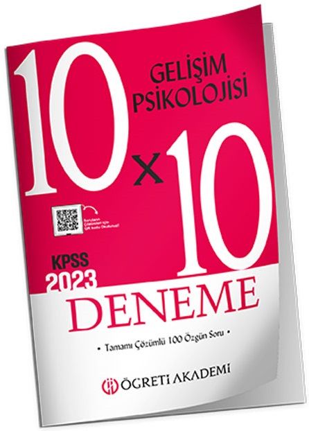 SÜPER FİYAT - Öğreti 2023 KPSS Eğitim Bilimleri Gelişim Psikolojisi 10x10 Deneme Çözümlü Öğreti Akademi