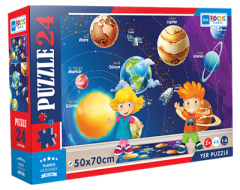 Planets Gezegenler 24 Parça Yer Puzzle Blue Focus Games