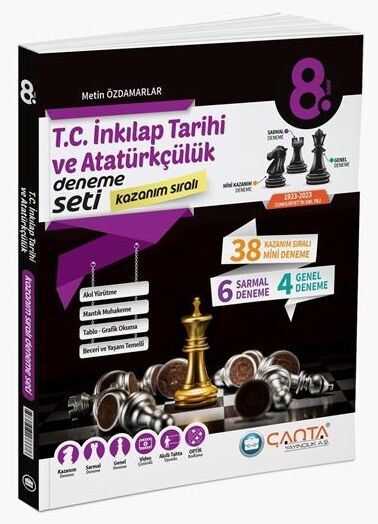 Çanta 8. Sınıf TC İnkılap Tarihi ve Atatürkçülük Kazanım Sıralı Deneme Seti Çanta Yayınları