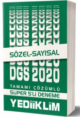 Yediiklim 2020 DGS Süper 5 li Deneme Çözümlü Yediiklim Yayınları