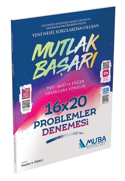 Muba YKS TYT MSÜ ve Diğer Sınavlar Problemler Mutlak Başarı 16x20 Deneme Muba Yayınları