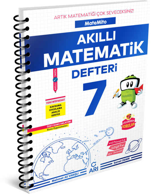 SÜPER FİYAT - Arı Yayınları 7. Sınıf Akıllı Matematik Defteri Matemito Arı Yayınları