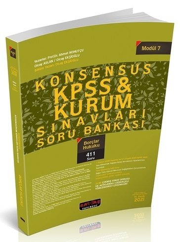 Savaş 2021 KPSS KONSENSUS Borçlar Hukuku Soru Bankası Tek 14. Baskı Savaş Yayınları