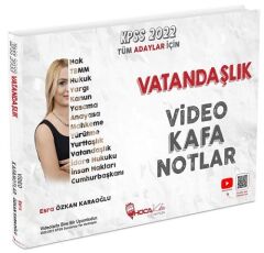 SÜPER FİYAT - Hoca Kafası 2022 KPSS Vatandaşlık Video Kafa Notlar - Esra Özkan Karaoğlu Hoca Kafası Yayınları