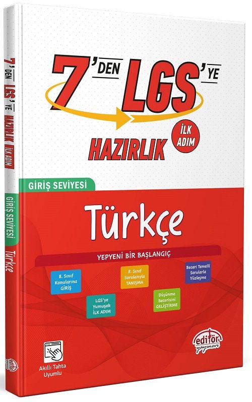 Editör 7'den LGS' ye Türkçe Hazırlık İlk Adım Editör Yayınları