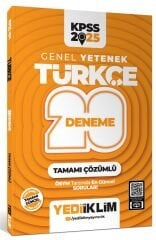 Yediiklim 2025 KPSS Türkçe 20 Deneme Çözümlü Yediiklim Yayınları