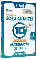 Puan 6. Sınıf Matematik Soru Analizli 10+1 Deneme Puan Yayınları