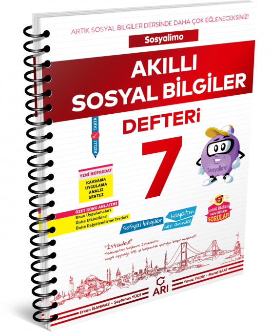 Arı Yayınları 7. Sınıf Sosyalimo Akıllı Sosyal Bilgiler Defteri Arı Yayınları