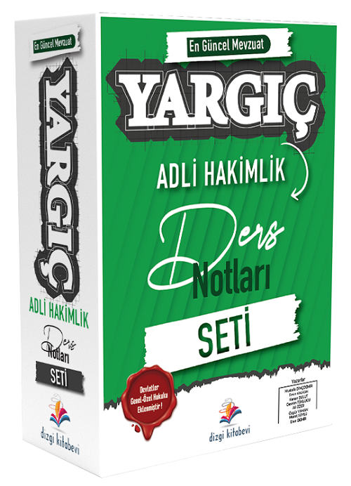 Dizgi Kitap Adli Hakimlik YARGIÇ Ders Notları Seti Dizgi Kitap