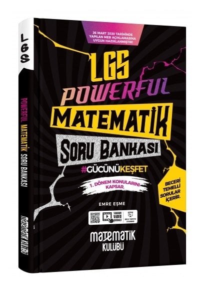 Matematik Kulübü LGS 1. Dönem Matematik Soru Bankası Powerful Video Çözümlü Matematik Kulübü Yayınları