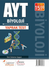 SÜPER FİYAT - Eğitim Dünyası YKS AYT Biyoloji Yaprak Test Eğitim Dünyası Yayınları