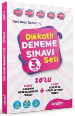 Artıbir 3. Sınıf Tüm Dersler Dikkatli Deneme Sınavı Seti Artıbir Yayınları