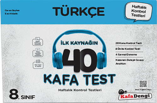 Kafadengi 8. Sınıf Türkçe İlk Kaynağın 40 Kafa Test Kafadengi Yayınları