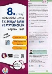 SÜPER FİYAT - Bilal Işıklı 8. Sınıf TC İnkılap Tarihi ve Atatürkçülük Yaprak Test Adım Adım Işıklı Bilal Işıklı Yayınları