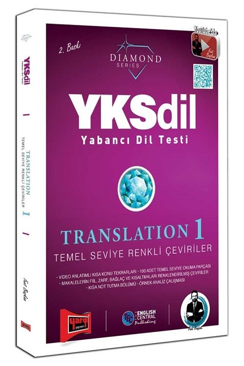 Yargı YKSDİL Translation-1 Temel Seviye Renkli Çeviriler Diamond Series Fuat Başkan Yargı Yayınları