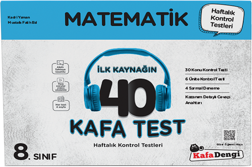 Kafadengi 8. Sınıf Matematik İlk Kaynağın 40 Kafa Test Kafadengi Yayınları