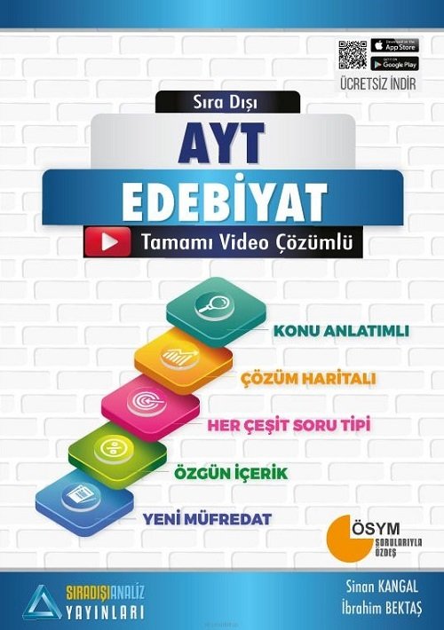 SÜPER FİYAT - Sıradışı Analiz YKS AYT Edebiyat Soru Bankası Video Çözümlü Sıradışı Analiz Yayınları