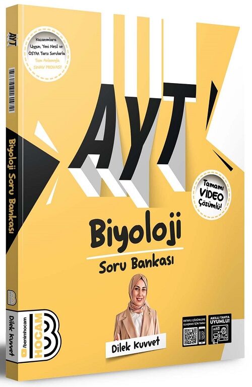 Benim Hocam 2024 YKS AYT Biyoloji Soru Bankası Video Çözümlü - Dilek Kuvvet Benim Hocam Yayınları