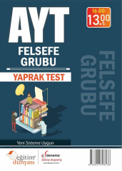 SÜPER FİYAT - Eğitim Dünyası YKS AYT Felsefe Grubu Yaprak Test Eğitim Dünyası Yayınları