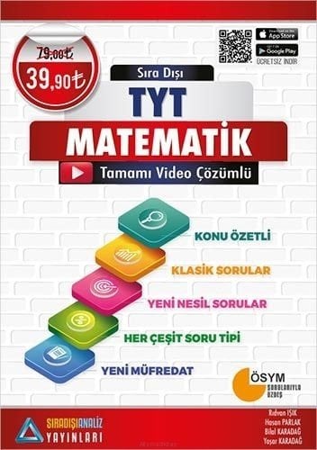 Sıradışı Analiz YKS TYT Matematik Soru Bankası Video Çözümlü Sıradışı Analiz Yayınları