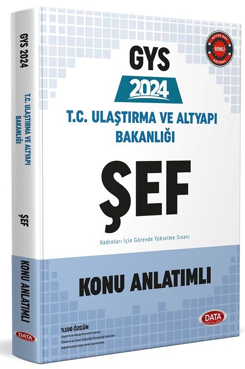 Data 2024 GYS Ulaştırma ve Altyapı Bakanlığı Şef Konu Anlatımlı Görevde Yükselme Data Yayınları