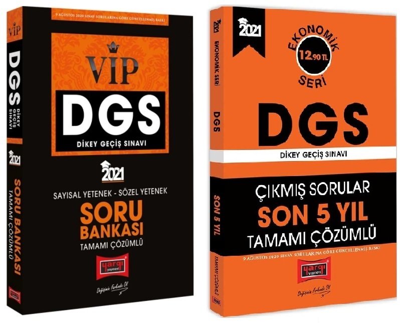 SÜPER FİYAT - Yargı 2021 DGS VIP Soru + Son 5 Çıkmış Soru 2 li Set Yargı Yayınları