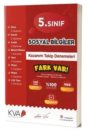 KVA Koray Varol 5. Sınıf Sosyal Bilgiler Kazanım Takip Denemeleri KVA Koray Varol Yayınları