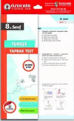 Özdebir 8. Sınıf Türkçe Yaprak Test Özdebir Yayınları