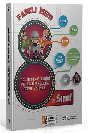 İsem 8. Sınıf LGS Farklı İsem TC İnkılap Tarihi ve Atatürkçülük Soru Bankası İsem Yayınları