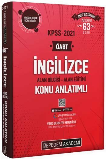 Pegem 2021 ÖABT İngilizce Konu Anlatımlı Video Destekli Pegem Akademi Yayınları