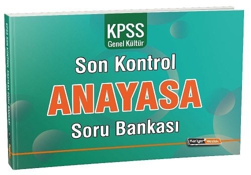 Kariyer Meslek KPSS Anayasa Son Kontrol Soru Bankası Kariyer Meslek Yayınları