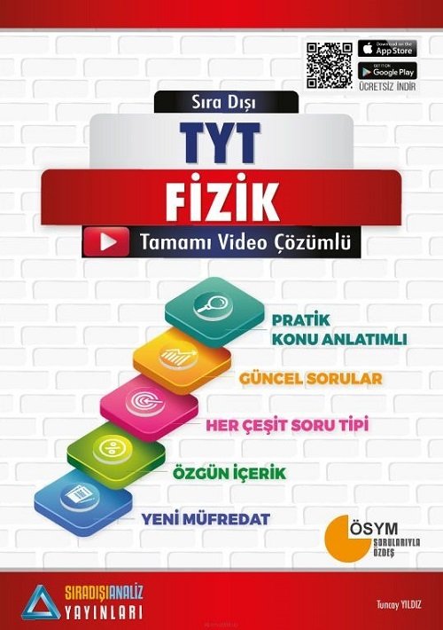 SÜPER FİYAT - Sıradışı Analiz YKS TYT Fizik Soru Bankası Video Çözümlü Sıradışı Analiz Yayınları