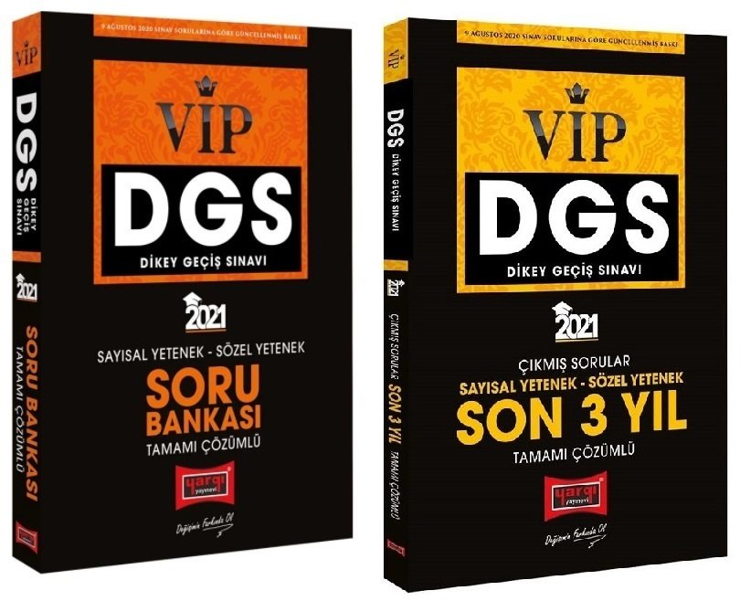 SÜPER FİYAT - Yargı 2021 DGS VIP Soru + Son 3 Çıkmış Soru 2 li Set Yargı Yayınları