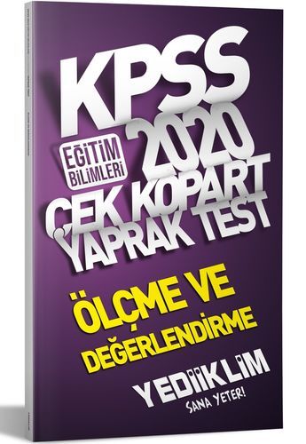 Yediiklim 2020 KPSS Ölçme Değerlendirme Yaprak Test Çek Kopart Yediiklim Yayınları