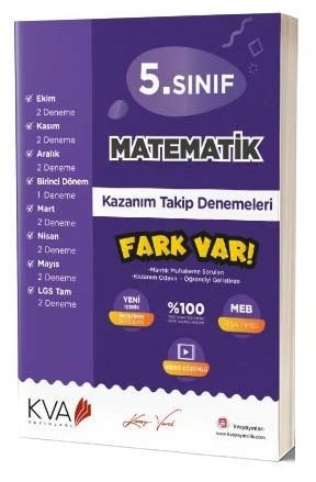 KVA Koray Varol 5. Sınıf Matematik Kazanım Takip Denemeleri KVA Koray Varol Yayınları