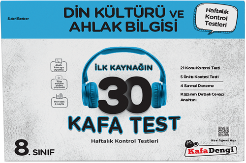 Kafadengi 8. Sınıf Din Kültürü ve Ahlak Bilgisi İlk Kaynağın 30 Kafa Test Kafadengi Yayınları