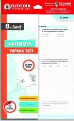 Özdebir 8. Sınıf Matematik Yaprak Test Özdebir Yayınları