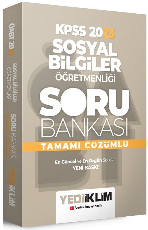 Yediiklim 2023 ÖABT Sosyal Bilgiler Öğretmenliği Soru Bankası Çözümlü Yediiklim Yayınları