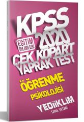 Yediiklim 2020 KPSS Öğrenme Psikolojisi Yaprak Test Çek Kopart Yediiklim Yayınları