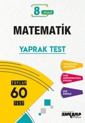 Ankara Yayıncılık 8. Sınıf LGS Matematik 60 Yaprak Test Ankara Yayıncılık