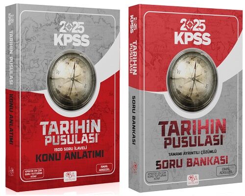 CBA Yayınları 2025 KPSS Tarihin Pusulası Konu + Soru 2 li Set - İsmail Adıgüzel CBA Yayınları