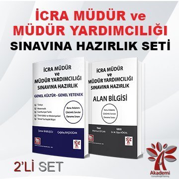 Akademi İcra Müdür ve Yardımcılığı Hazırlık 2 li Set Akademi Consulting Yayınları