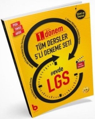 Basamak 8. Sınıf LGS 1. Dönem Tüm Dersler 5 li Deneme Seti Basamak Yayınları